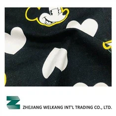 ผ้าฝ้ายสแปนเด็กซ์ เสื้อเดี่ยว Aop